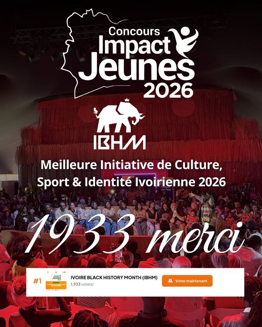 Visuel Concours Impact Jeunes 2026 : iBHM, Meilleure initiative de culture, sport et identité ivoirienne 2026, 1 933 merci
